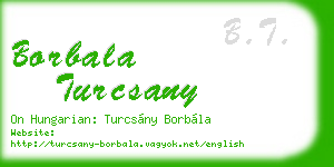 borbala turcsany business card